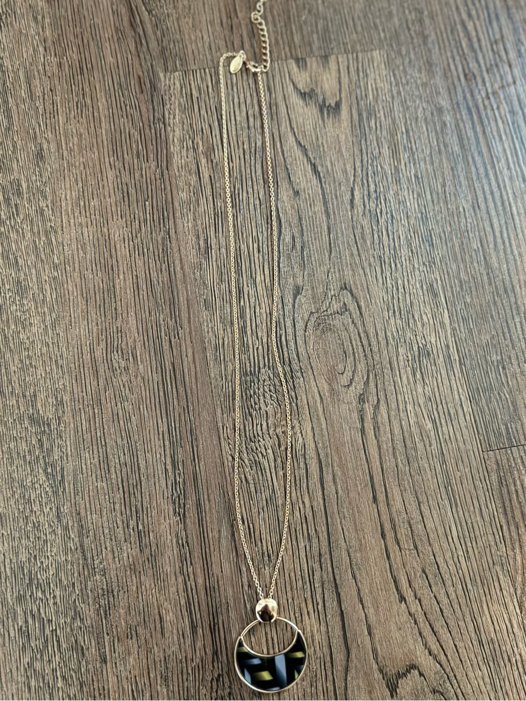 Ann Taylor Gold Long Pendant Necklace